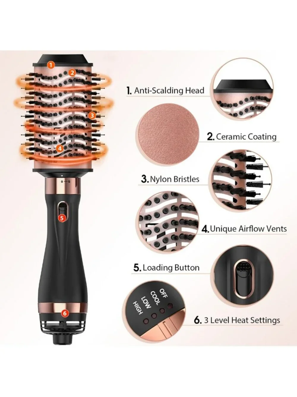 Versatile Hair Dryer Brush & Multi-Styler for Effortless Styling & Volume